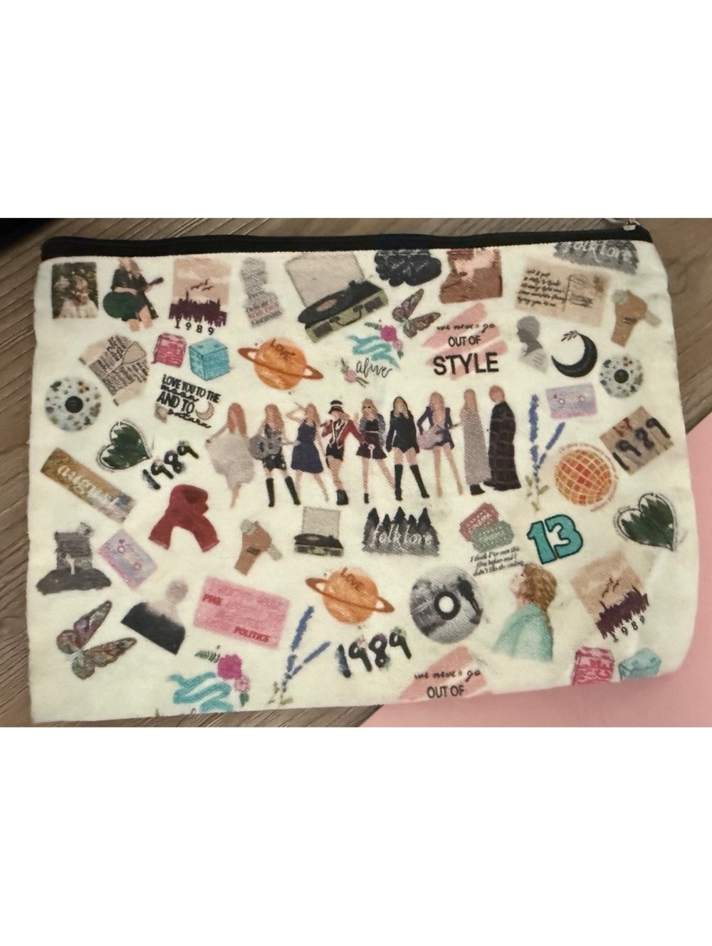 Taylor Swift Eras Tour 1989 Canvas Makeup Pouch